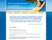 Tablet Screenshot of life-coaching-secrets.com